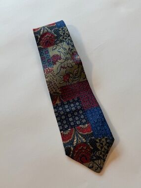 Vintage Pierre Cardin 100% Silk Patchwork Paisley Tie Made in Canada